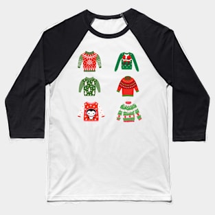 Christmas Ugly Sweater Baseball T-Shirt